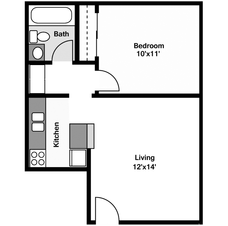 Floor Plan F - Kendall Brook Apartments - San Bernardino