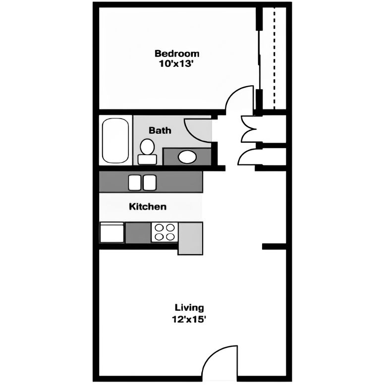 Floor Plan A - Kendall Brook Apartments - San Bernardino